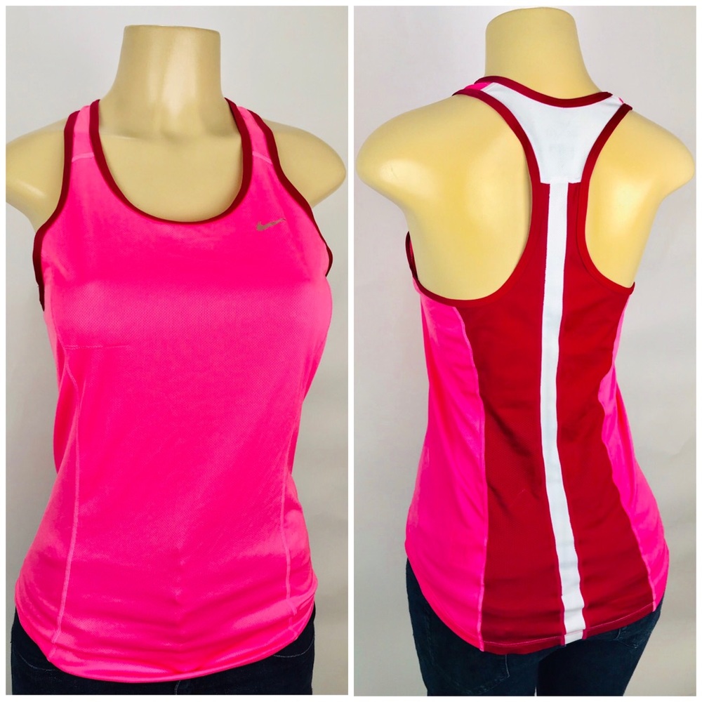 Nike Tank Dri Fit Tank Top Sz S Pink Burgundy
